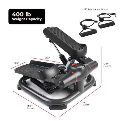 Sunny Health & Fitness Smart Power Stepper with Resistance Bands for Cardio - image 9