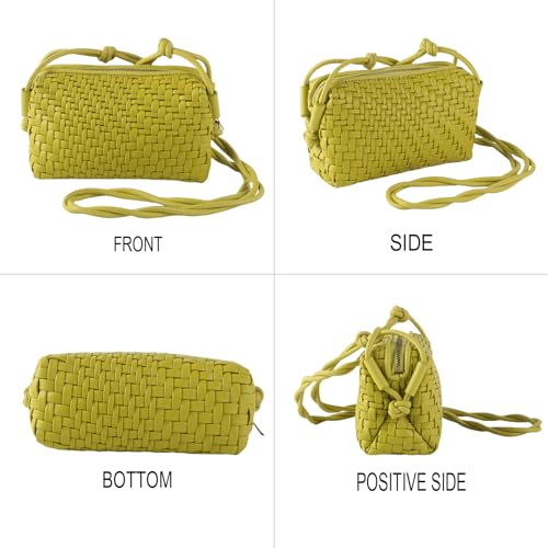 Crossbody Bag for Women Trendy Woven Purse Vegan Leather Small Shoulder Handbags with Strap3