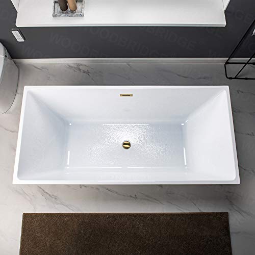 Woodbridge Bta1512-Bg-Drain&O Bathtub, 67 Inch, Brushed Gold #TOP3
