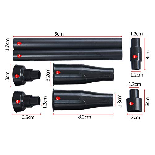 Dahszhi LZH-EZ8KFBX55RTP 1 Set Plastic Garden Waterfall Fountain Nozzle Head Set 4 Shapes Black thumb #1