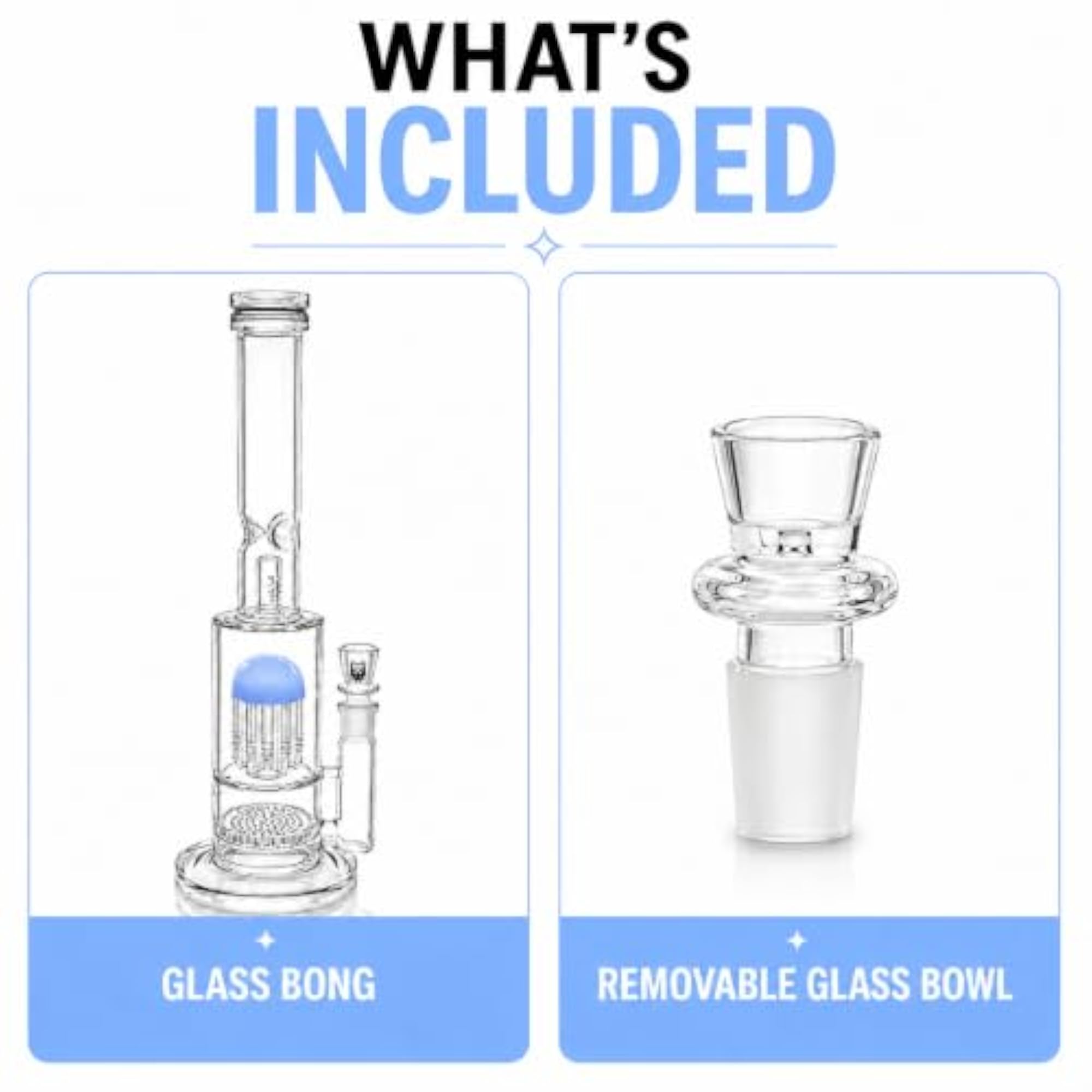 16 Inch Borosilicate Bong with Dual Percolator