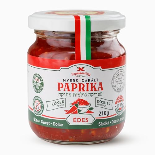 Hungarian Paprika Paste, Sweet (210g/7.4oz) Certified Kosher, Imported from Kalocsa, Hungary