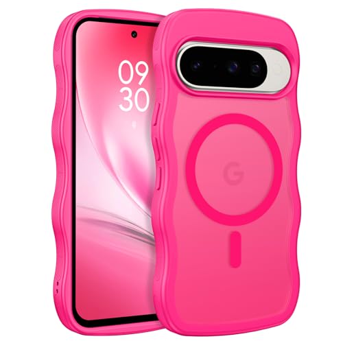 Coque magnétique Google Pixel 10 fine antidérapante rose vif MagSafe