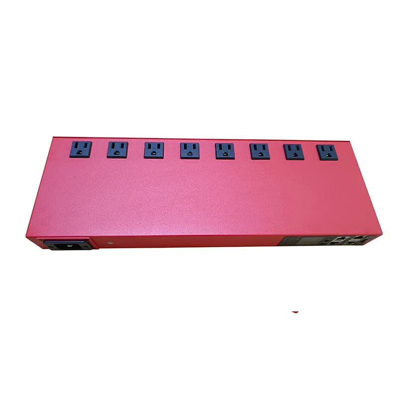 Image of Smart PDU Cabinet Socket 8-Port 15 amps SSH telnet SNMP 485-TCP RTU Programming Development Network Remote Control Room Aging Rack Used (SNMP v1v2v3 Indicates The telnet S Version)