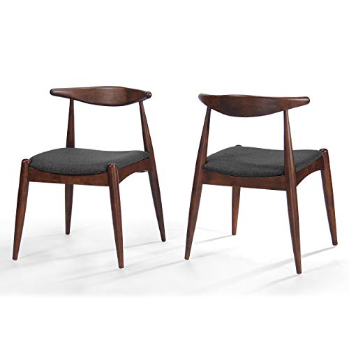 Christopher Knight Home Sandra Fabric Mid Century Modern Dining Chairs (Set of 2)