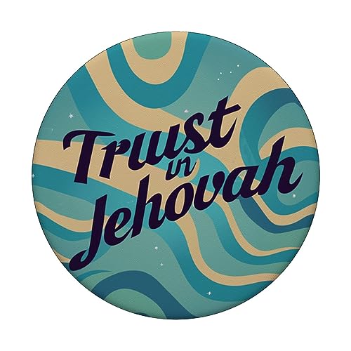 Jehovahs Witness TRUST IN JEHOVAH JW ORG JW PopSockets Swappable PopGrip, Black - Image 3