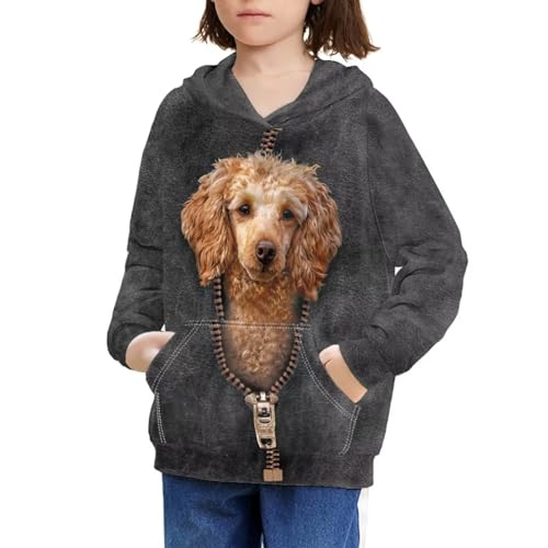 Poceacles Kids Hoodies with Pocket Athletic Hooded Pullover Sweatshirt for Juniors Youth Activewear Jumper with Hooded