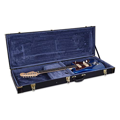 Crossrock Deluxe Hardshell Wooden Case For Jazzmaster/Jaguar Style Electric Guitars, Black(Crw600Jmbk) #TOP13