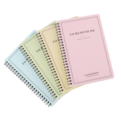 Carnets à spirale latérale anti-cornes en carton blanc rigide pour prise de notes propre