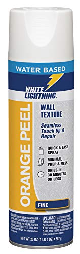 White Lightning W5A002500 Orange Peel Water-Based Wall Texture, Fine, Off-White, 20 oz.