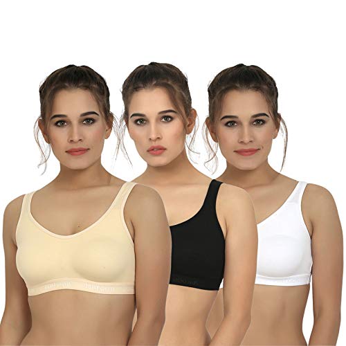 MAROON Cotton Women's Bra Combo(909B_W_S3bra30_Multi_30)(Pack of 3