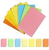 Lined Sticky Notes, Super Sticky Note with Lines, 4 X 6 Inch, 50 Sheets/Pad, 7 Candy Colors, 15Pad