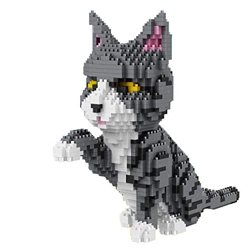 Balody Chat Qui Donne la Patte. Figure à Assembler avec des nanoblocs. 1300 pièces.