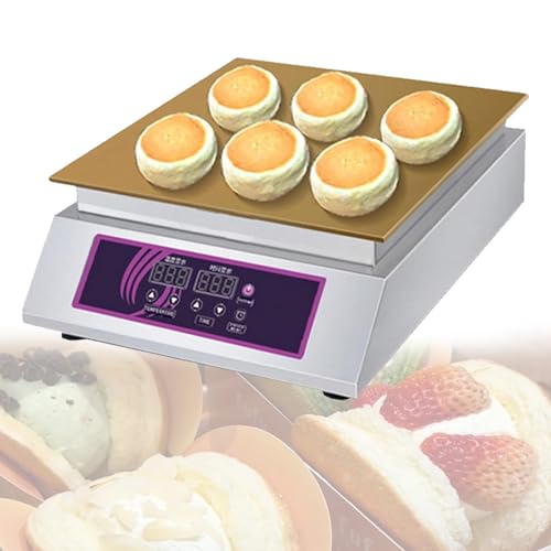 Souffle Machine, Japanese Souffle Pancake Maker, Dorayaki Machine with Copper, Commercial Electric Griddle, Pancake Maker Souffle Maker, for Souffle Pancake Single-ended