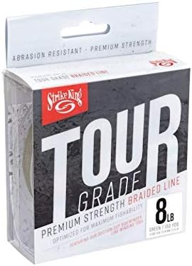 Strike King Tour Grade Braid Fishing Line, 150-Yards, 8-Pound, Green