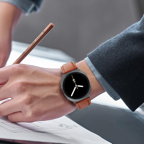 Image of Tasikar Leather Bands Compatible with Samsung Galaxy Watch Ultra 47mm (2025 /2024), Genuine Leather Strap Compatible with Samsung Galaxy Watch 8 40mm 44mm /8 Classic 46mm
