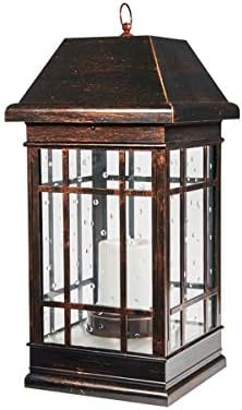 Smart Solar 3900KR1 San Rafael Mission Style Solar Lantern, Lantern is Illuminated by 2 High Performance Warm White LEDs in the Top, 22-Inch, Antique-Bronze (Renewed)