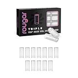 12mm Triple Vented Glass Tips Rougar Clear 12 Pack - 50 Pack - 175 Pack (12)