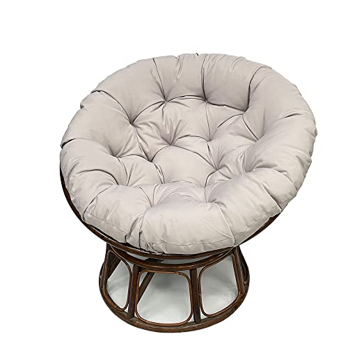 Morbuy Papasansessel Kissen Sitzauflage, Wasserdicht Rundes Dicke Stuhlkissen Bequem & Weich Sitzkissen Hängesessel für Indoor Outdoor Garten Stuhlauflage (60x60CM,Hellgrau)