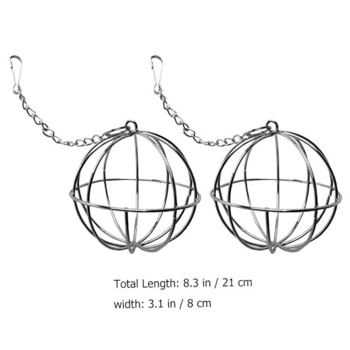 2 Balones de Alimentación Conejos Acero Inoxidable Reutilizables 3