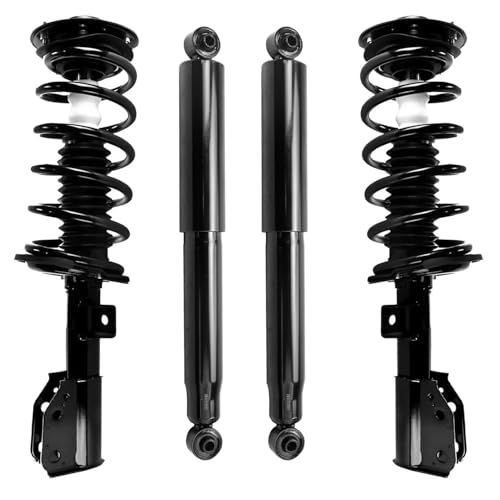Image of Detroit Axle - 4pc Struts Shock Absorbers for 2010-2017 Chevrolet Equinox, 2 Front Struts & Coil Spring Assembly 2 Rear Shock Absorbers 2011 2012 2013 2014 2015 2016 Replacement
