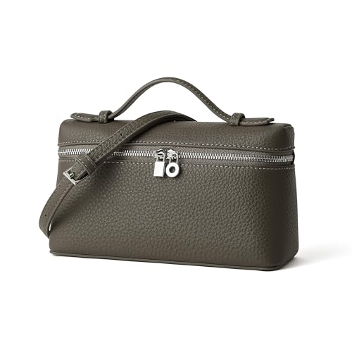 Image of DORIS&JACKY Small Leather Crossbody Bag for Women Designer Mini Top Handle Clutch Phone Bag with Adjustable Shoulder Strap