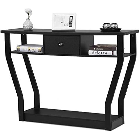 COSTWAY Konsolentisch mit Schublade und Regal Cover