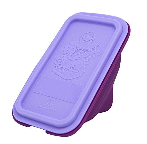 Marcus And Marcus Collapsible Sandwhich Wedge Container With Lid (Purple - Willo The Whale)