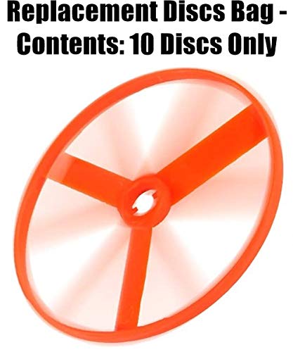 Zoom-O Flying Disc Launcher Disc Refill Pack | Set of 10 Extra Disc Replacements for Zoom-O Disc Launchers | 10 Discs Only