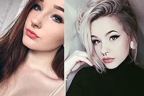 Longita 20g Horseshoe Barbell Stainless Steel Septum Ring Cartilage Tragus Helix Daith Earring Hoop Lip Ring Nipplerings Ball or Arrow 8mm 10mm - Image 4