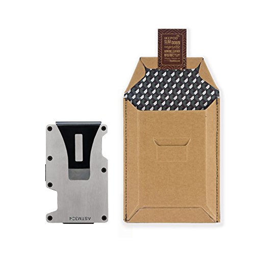 Ikepod Minimalist Rfid Blocking Slim Gear Metal Wallet, Made From Stainless Steel, Pure Front Pocket Credit Card Holder With Money Clip For Men #TOP5