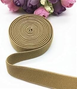 EUXHTYWP 15mm Elastisches Gummiband Light Coffee 1meter