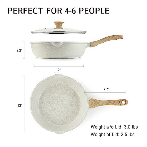 Sensarte SJ7 Nonstick Ceramic Saute Pan 12-Inch thumb #2