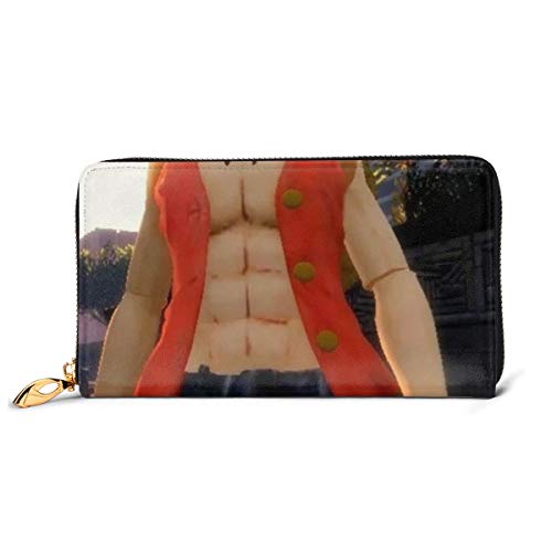 Preisvergleich Produktbild Einteilige Geldbörse aus Leder im Retro-Look mit Reißverschlüssen