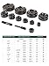 UTZIKO Hydraulic Knockout Punch Electrical Conduit Hole Cutter Set KO Tool Kit 1/2 to 2 inch (8T(1/2