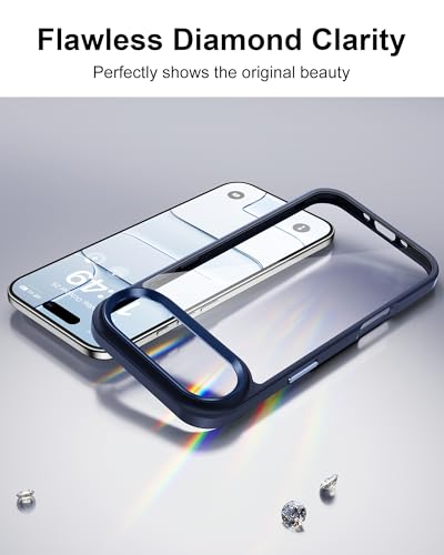 Image of HOOMIL Case for iPhone Air 6.5-Inch, Non-Yellowing, Drop Protection, Anti-Scratch Transparent Hard Back Phone Cover - Blue