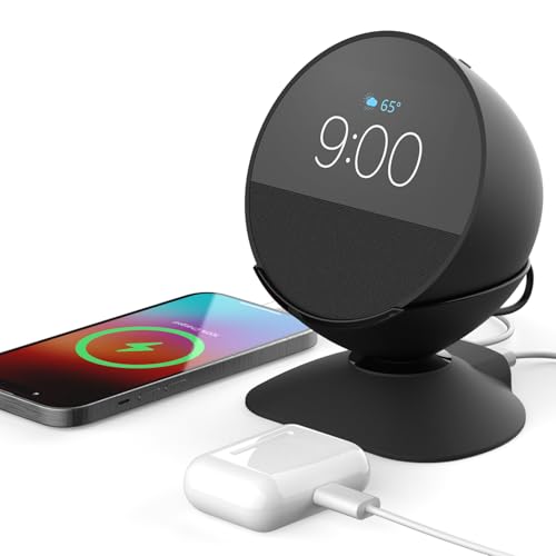Charging Stand for Echo Spot with USB-C and USB-A Charging Ports for Multiple Devices Echo Spot Stand Charging Station for iPhone Cellphones and Earbuds