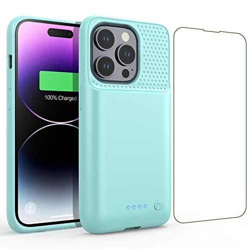 Protezione Multi-Scurezza: Il Chip di Ricarica Intelligente Interno Integrato Protegge Al Tempo Il Tuo Iphone E La Cassa Di Ricarica Della Batteria Da Sovraccarico, Scarica Eccessiva, Surriscaldamento, Sovraccorrente E Cortocircuiti. Il design integrale a 360° e la custodia posteriore rigida proteggono il telefono da graffi e altri usura quotidiana. Pellicola proteggi schermo in vetro temperato inclusa per una protezione completa della parte anteriore.