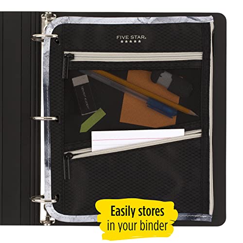 Five Star Zipper Pouch, Pencil Pouch, Pencil Case, Fits 3-Ring Binder, Assorted Colors, Color Will Vary, 1 Count (50642) #TOP6