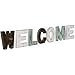 MyGift Multicolor Rustic Wood Welcome Decorative Sign