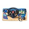 41ak Apj 3l - Melissa & Doug Vroom & Zoom Interactive Wooden Dashboard Steering Wheel Pretend Play Driving Toy - Kids Activity Board, Toddler Sensory Toys For Ages 3+