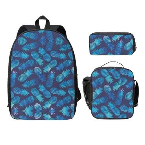 Sac à dos école intermédiaire EdWal noir avec sac à déjeuner et trousse