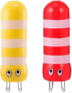 EXCEART 2Pcs French Knitter Cartoon Bee Pattern Handy Yarn Wool Knitting Tool 4 Peg Prong Knitting Doll Craft Loom Rope Maker for DIY Sweater Clothing