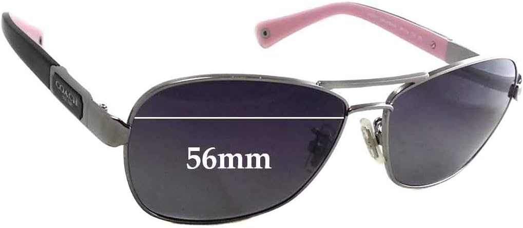 Sunglass Fix Replacement Sunglass Lenses Compatible for Coach HC7012 Caroline 56mm (Non-Polarized Diamond French Blue Gradient Pair-SFx Diamond)