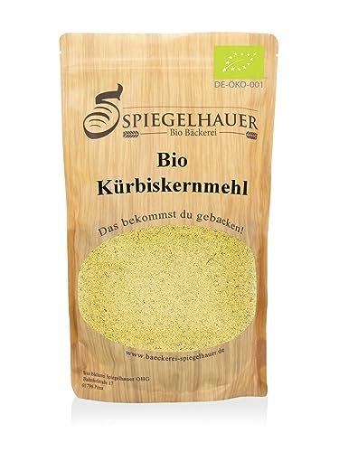 Bio Kürbiskernmehl teilentölt 1 kg glutenfrei aus gemahlen Kürbiskernen 61% Eiweiß