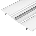 uxcell 3pcs Aluminum T Molding Floor Transition Strip, 35.4inch Door/Tile/Carpet to Tile Transition Strip, Doorway Edge Trim for Wood Vinyl Laminate Floors, 36inch x 1.3inch Silver