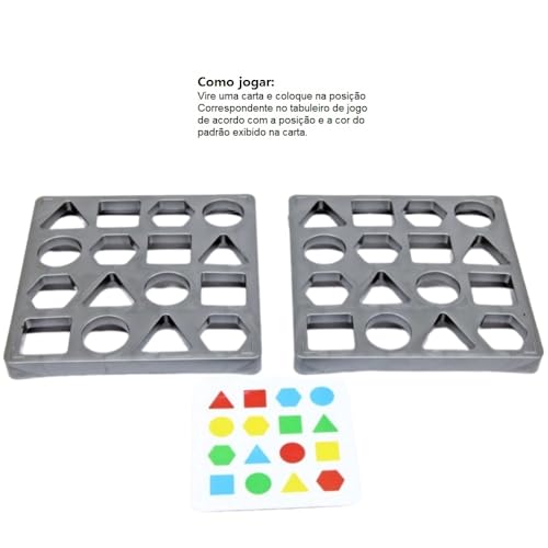 Jogo Tabuleiro GeoMetric Educativo Infantil Pedagógico