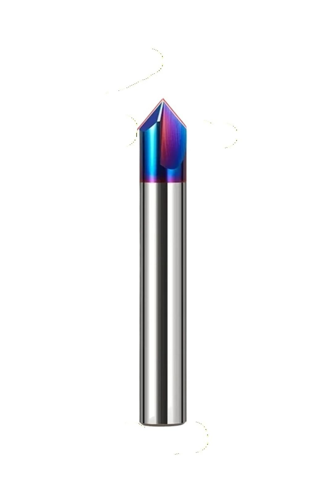 1 Uds. Fresa de chaflán de carburo 60 90 120° acero de tungsteno CNC 2 flautas fresa de biselado fresas de extremo de Metal(60 degree,D12x75L)