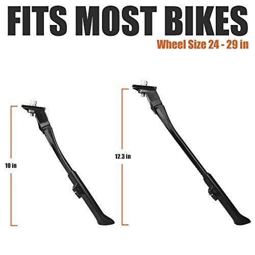 BV Bicycle Kickstand for 24”-28” - Adjustable Bikes Kickstand for Adult Bike with Non-Slip Foot & Spring-Loaded Latch for Stable Any-Angle Stance - Bicycle Stand for Mountain, City & Hybrid Bikes by BV - Image 8