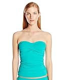 Anne Cole Women's Color Blast Solids Shirred Twist Bandeau Tankini